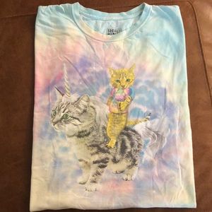 Vintage tie-dye cat shirt!